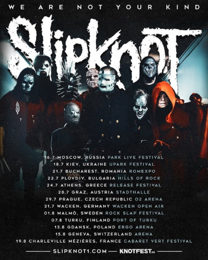 SLIPKNOT Announces Summer 2021 European Tour