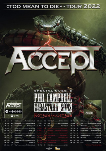 ACCEPT Announces European Tour With PHIL CAMPBELL AND THE BASTARD SONS And FLOTSAM AND JETSAM