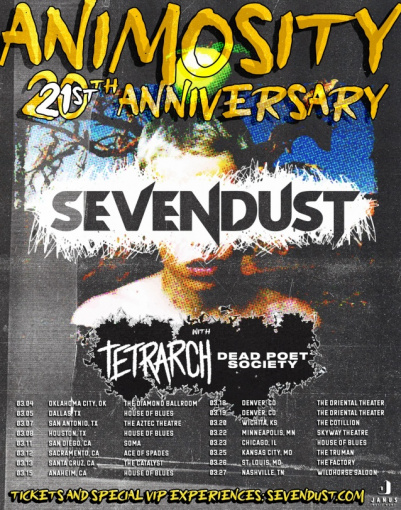 SEVENDUST To Celebrate 21st Anniversary Of 'Animosity' On U.S. Tour In March 2022
