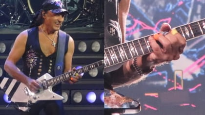 SCORPIONS Guitarist MATTHIAS JABS's Fretboard Covered In Blood At New York City Concert: Photo