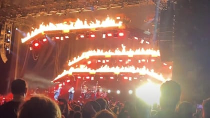 Watch: DISTURBED Accidentally Sets Off Sprinklers With Pyro During Houston Concert