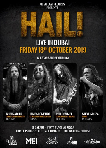 HAIL! Feat. CHRIS ADLER, STEVE 'ZETRO' SOUZA, PHIL DEMMEL, JAMES LOMENZO: Video Of Dubai Concert