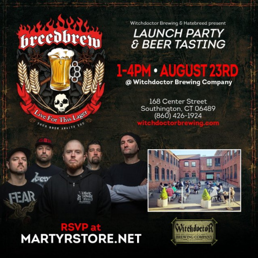 HATEBREED Teams Up With Connecticut's Witchdoctor Brewing Company To Launch 'Live For This' Lager